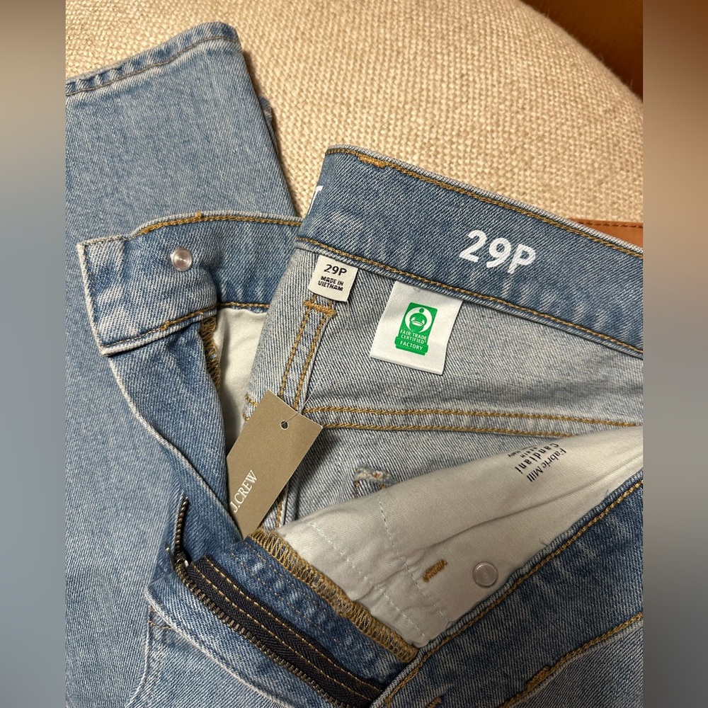 J. Crew classic straight leg petite denim jeans Jean pants BA657 New
